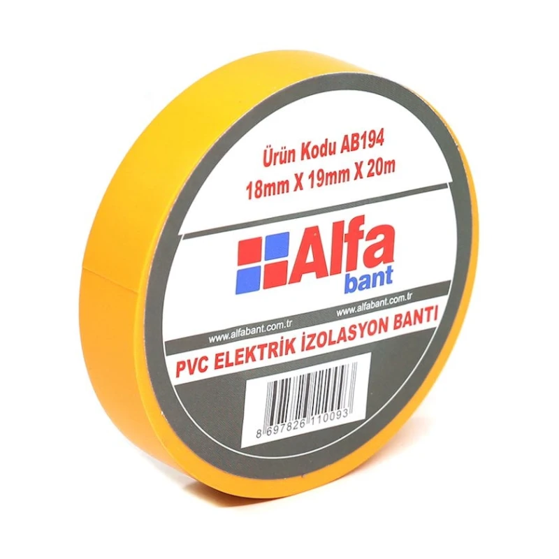 İzolyasiya lenti 20 m x 18 mm, sarı (TM.24629) İzolyasiya lenti 20 m x 18 mm, sarı (TM.24629)