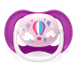 Əmziklər dəsti Philips AVENT Ultra Air SCF080/16, ortodontik, 6-18 ay, silikon, 2 əd, futlyar ilə, çəhrayı