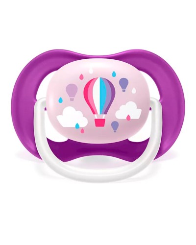 Əmziklər dəsti Philips AVENT Ultra Air SCF080/16, ortodontik, 6-18 ay, silikon, 2 əd, futlyar ilə, çəhrayı