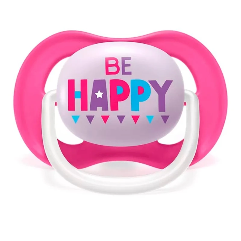 Набор пустышек Philips AVENT Ultra Air SCF080/16, ортодонтические, 6-18 месяцев, силикон, 2 шт, с футляром, розовый