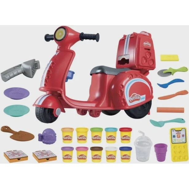 Игровой набор Hasbro F8803 Play-Doh Pizza Delivery Scooter со скутером, 3+ лет