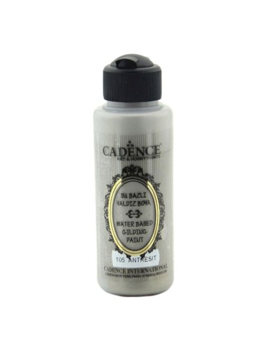 Akril boya-metallik Cadence Waterbased Gilding Paint 105 Anthracite Silver 120 ml