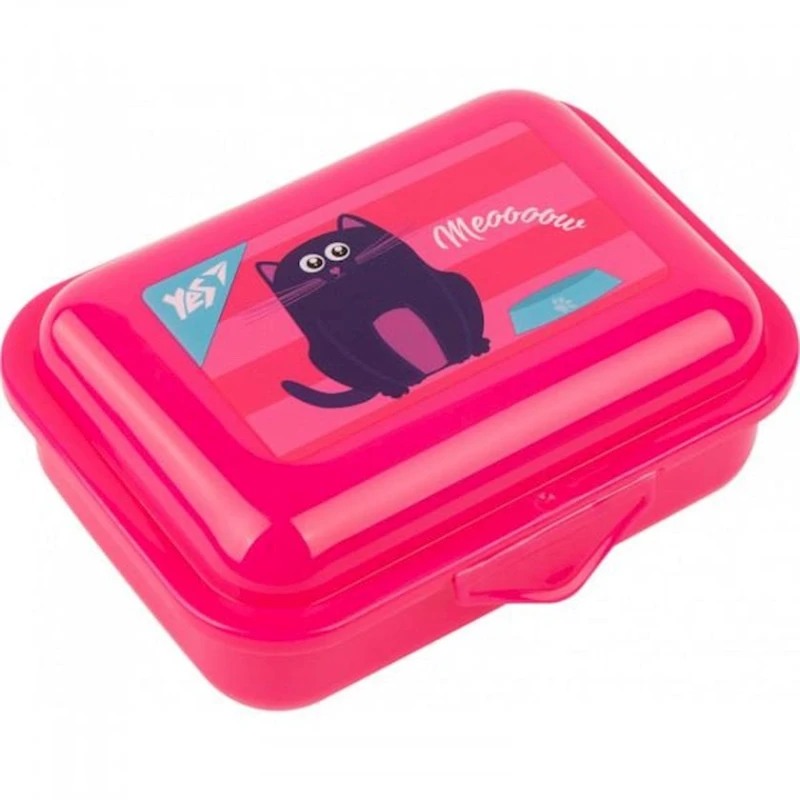 Ланч-бокс Yes Kittycon 707743, 280 мл, 13.5х10х4.5 см, пластик, розовый