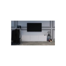 TV üçün tumba Ev Plus Dolce, LDSP, ağ, 180x30x45 sm