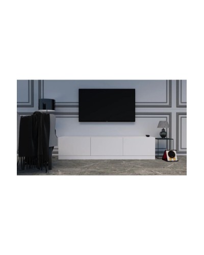 TV üçün tumba Ev Plus Dolce, LDSP, ağ, 180x30x45 sm