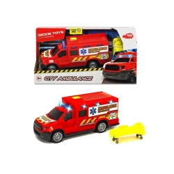 Машинка скорой помощи Dickie Toys с носилками 18 см со звуком и светом