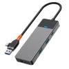 USB хаб Wiwu Linker A431C 4-in-1 Type-C Grey