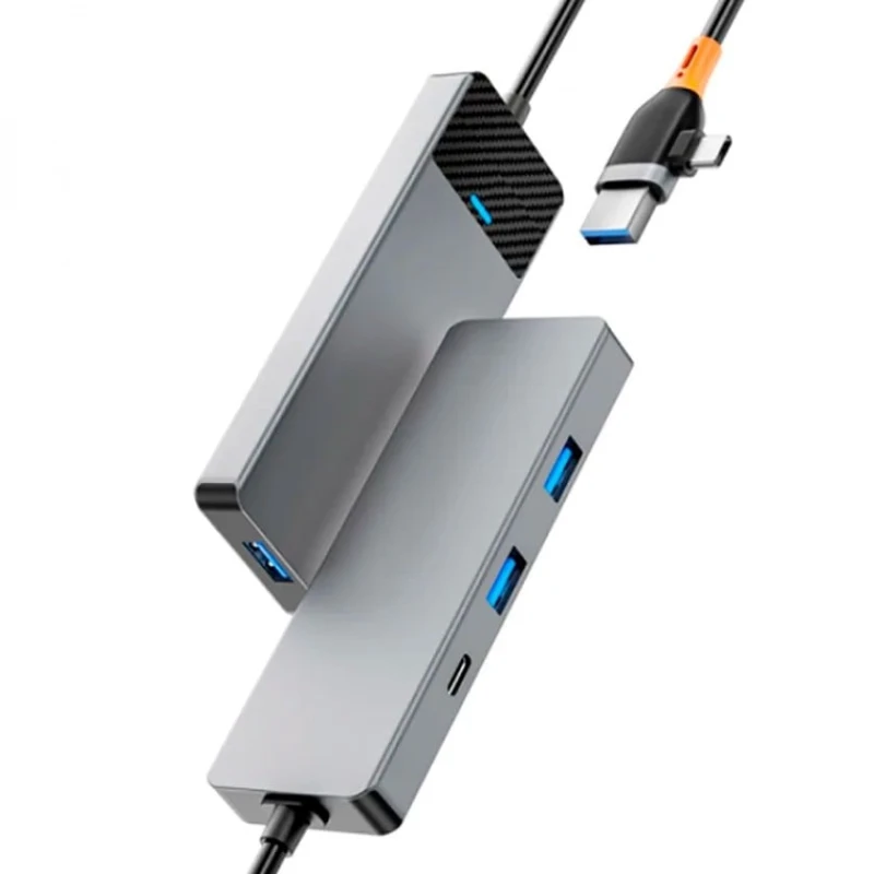 USB хаб Wiwu Linker A431C 4-in-1 Type-C Grey