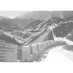 Холст на картоне с эскизом Невская палитра Сонет Великая Китайская стена, 30x40 см Холст на картоне с эскизом Невская палитра Сонет Великая Китайская стена, 30x40 см