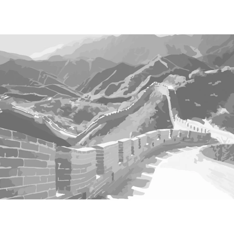 Холст на картоне с эскизом Невская палитра Сонет Великая Китайская стена, 30x40 см Холст на картоне с эскизом Невская палитра Сонет Великая Китайская стена, 30x40 см