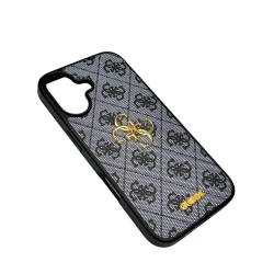 Чехол Apple iPhone 16 Guess черного и золотого цвета