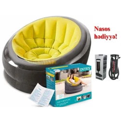 Надувное кресло Intex 68584NP, оранжевое, 112x109x69 см + насос В подарок Надувное кресло Intex 68584NP, оранжевое, 112x109x69 см + насос В подарок