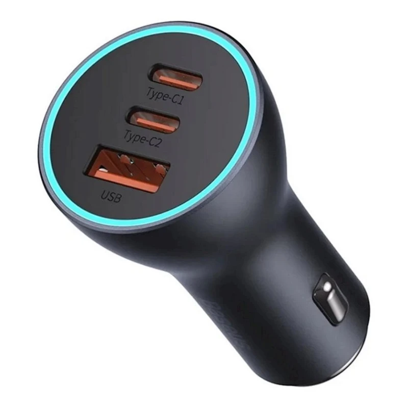 Автомобильное зарядное устройство Baseus Golden Contactor Pro Triple Fast Charger Car Charger Dark Gray Автомобильное зарядное устройство Baseus Golden Contactor Pro Triple Fast Charger Car Charger Dark Gray