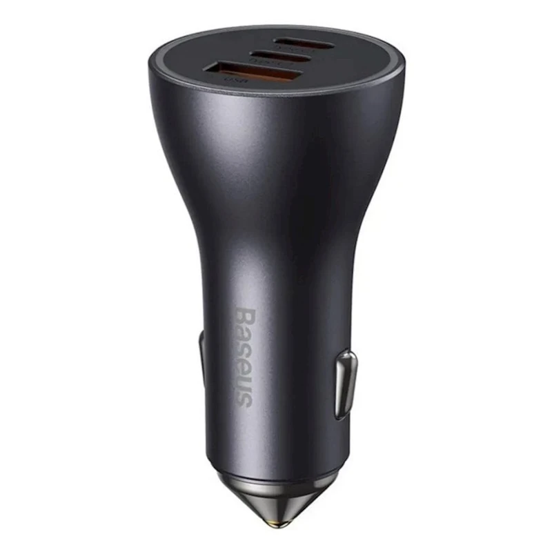 Автомобильное зарядное устройство Baseus Golden Contactor Pro Triple Fast Charger Car Charger Dark Gray Автомобильное зарядное устройство Baseus Golden Contactor Pro Triple Fast Charger Car Charger Dark Gray