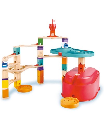 İnkişaf etdirən oyun Hape Quadrilla Stack Track Bucket Set, 4+ yaş