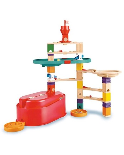 İnkişaf etdirən oyun Hape Quadrilla Stack Track Bucket Set, 4+ yaş
