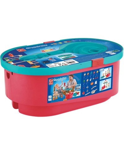 İnkişaf etdirən oyun Hape Quadrilla Stack Track Bucket Set, 4+ yaş