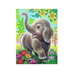 Картина по номерам Слон 20х30 см