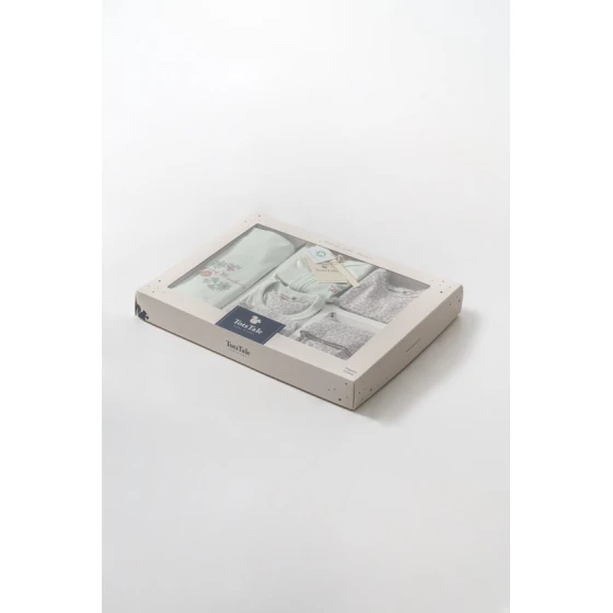 Yenidoğulanlar üçün dəst FunnaBaby Fall Floral, orqanik pambıq, yaşıl, 0-3 ay, 10 parça