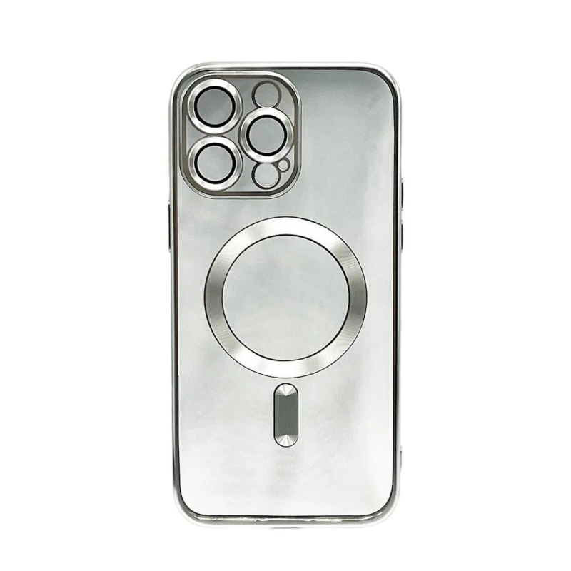 Çexol 888_store_550 MagSafe Apple iPhone 15 Pro Max üçün Titan/Şəffaf