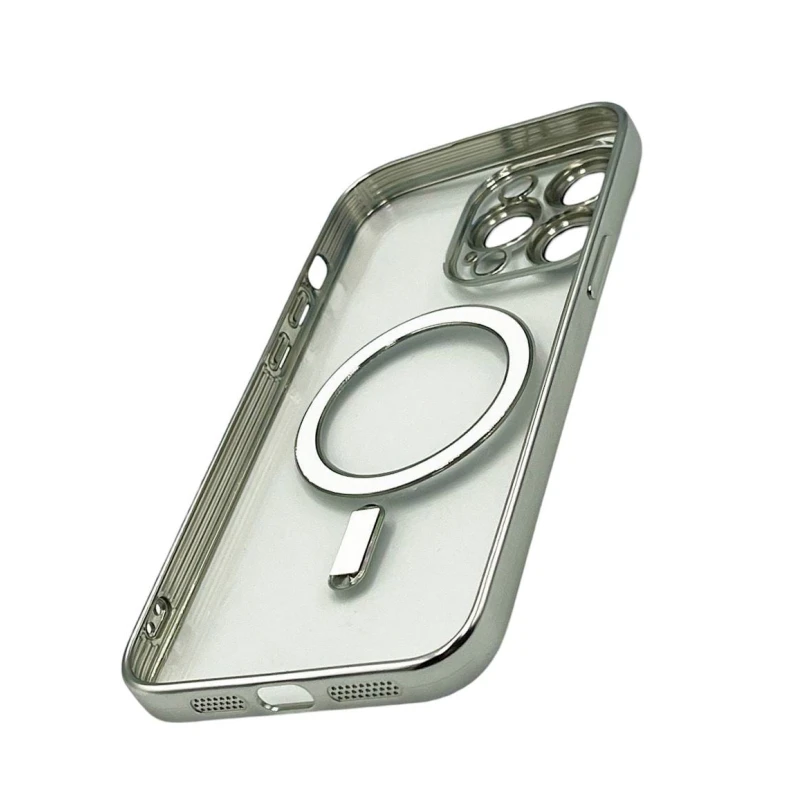 Çexol 888_store_550 MagSafe Apple iPhone 15 Pro Max üçün Titan/Şəffaf