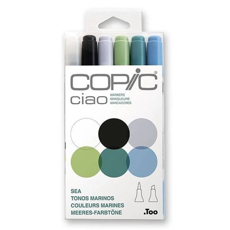 Набор маркеров Copic Ciao Sea, 6шт Набор маркеров Copic Ciao Sea, 6шт