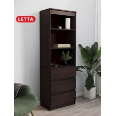 Stellaj 3563_L-M 23563_ShkafMiniVen, 60x34x180 sm, LDSP, qəhvəyi