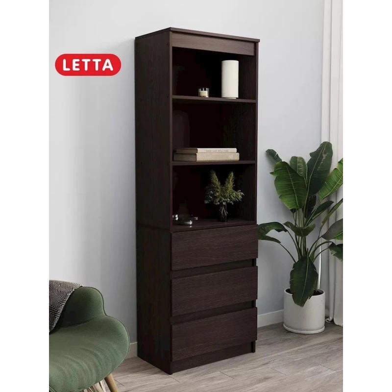 Stellaj 3563_L-M 23563_ShkafMiniVen, 60x34x180 см, ЛДСП, коричневый