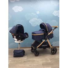 Uşaq arabası 3in1 Belecoo X-1D3, göy