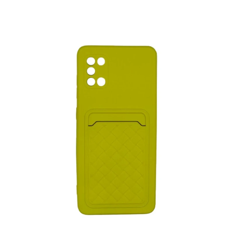 Çexol Silikon Card Case Samsung Galaxy A51 üçün, Yellow