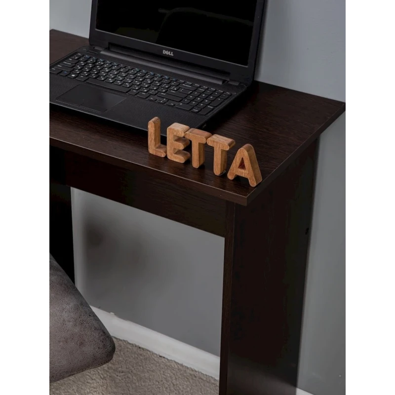 Письменный стол Letta 68x75x40 см, ЛДСП, черный Письменный стол Letta 68x75x40 см, ЛДСП, черный