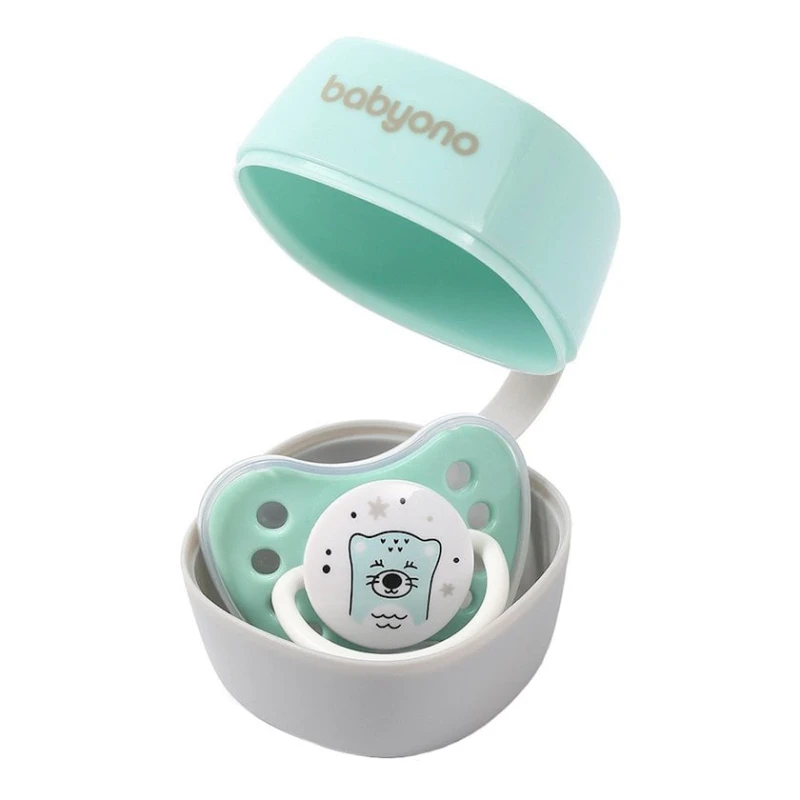 Футляр для пустышки Babyono Natural Nursing, зеленый