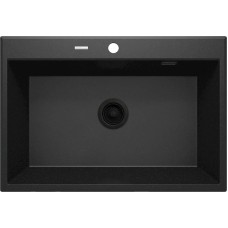 Mətbəx çanağı Deante Eridan ZQE_G103, qranit, qara, 70x52x21 sm
