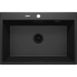 Mətbəx çanağı Deante Eridan ZQE_G103, qranit, qara, 70x52x21 sm