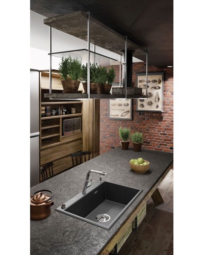 Mətbəx çanağı Deante Eridan ZQE_G103, qranit, qara, 70x52x21 sm