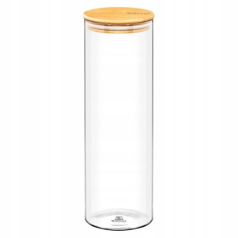 Банка для хранения Wilmax Thermo Glass WL-888507, 1500 мл, стекло/бамбук, прозрачный Банка для хранения Wilmax Thermo Glass WL-888507, 1500 мл, стекло/бамбук, прозрачный