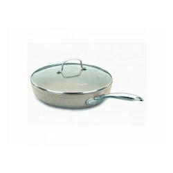 Сковородка Korkmaz Granita A1855, 24 см, алюминий, с крышкой, Бежевый