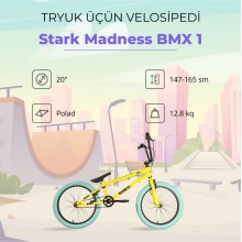 Velosiped Stark Madness BMX 1, mavi/sarı, 20