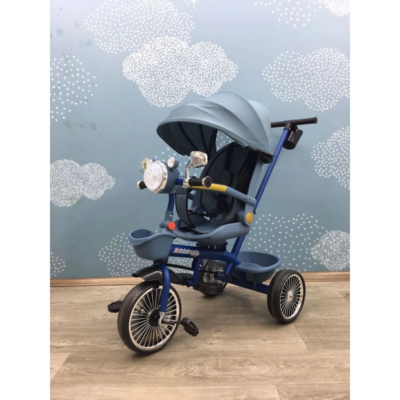 Детский трехколесный велосипед А185, синий