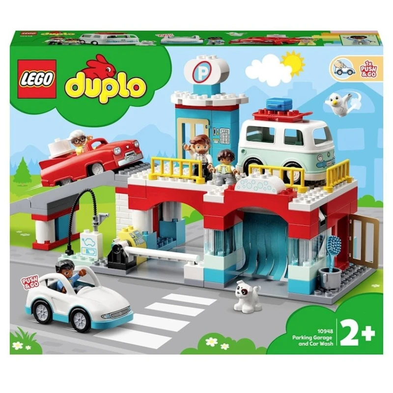 Конструктор LEGO Duplo Parking Garage and Car Wash 10948, 2+ лет, 112 элементов