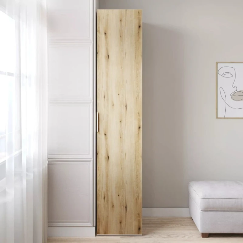 Шкаф Art Mebel 19, 210x40x45 см, ламинат, белый/коричневый Шкаф Art Mebel 19, 210x40x45 см, ламинат, белый/коричневый