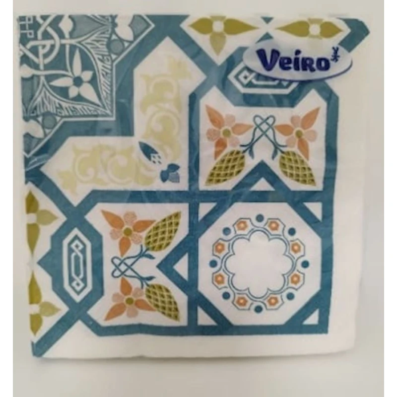 Салфетки бумажные Veiro с восточным рисунком, 20 шт, 33x33 см Салфетки бумажные Veiro с восточным рисунком, 20 шт, 33x33 см