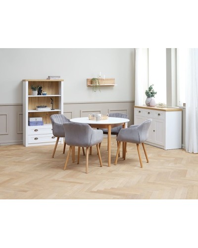 Nahar masası JYSK Marstrand, 110x200x75 sm, açıq qəhvəyi/ağ