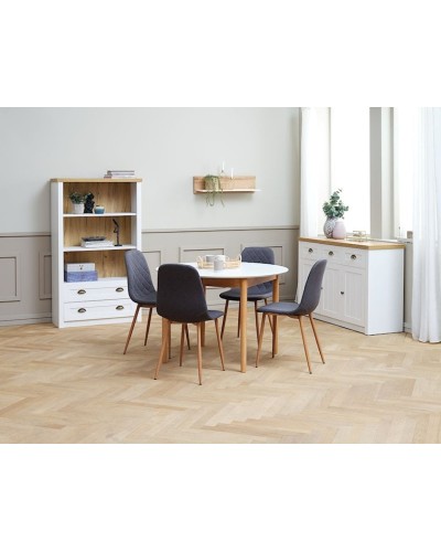 Nahar masası JYSK Marstrand, 110x200x75 sm, açıq qəhvəyi/ağ