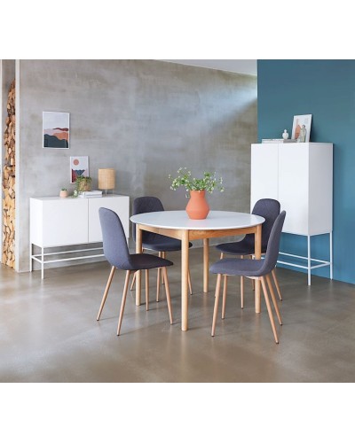 Nahar masası JYSK Marstrand, 110x200x75 sm, açıq qəhvəyi/ağ