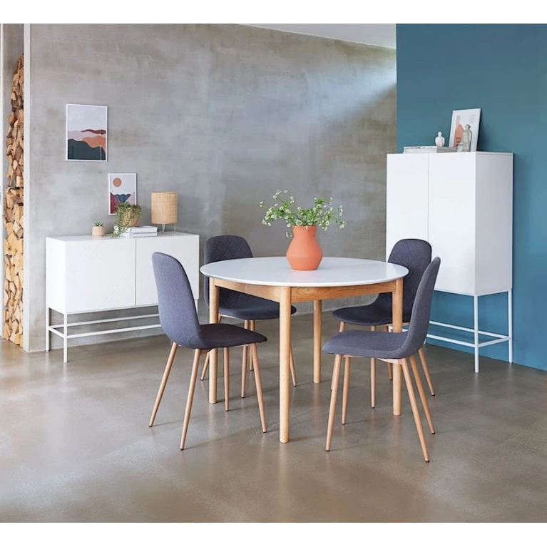 Обеденный стол JYSK Marstrand, 110x200x75 см, светло-коричневый/белый Обеденный стол JYSK Marstrand, 110x200x75 см, светло-коричневый/белый