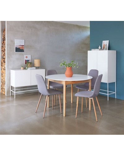 Nahar masası JYSK Marstrand, 110x200x75 sm, açıq qəhvəyi/ağ