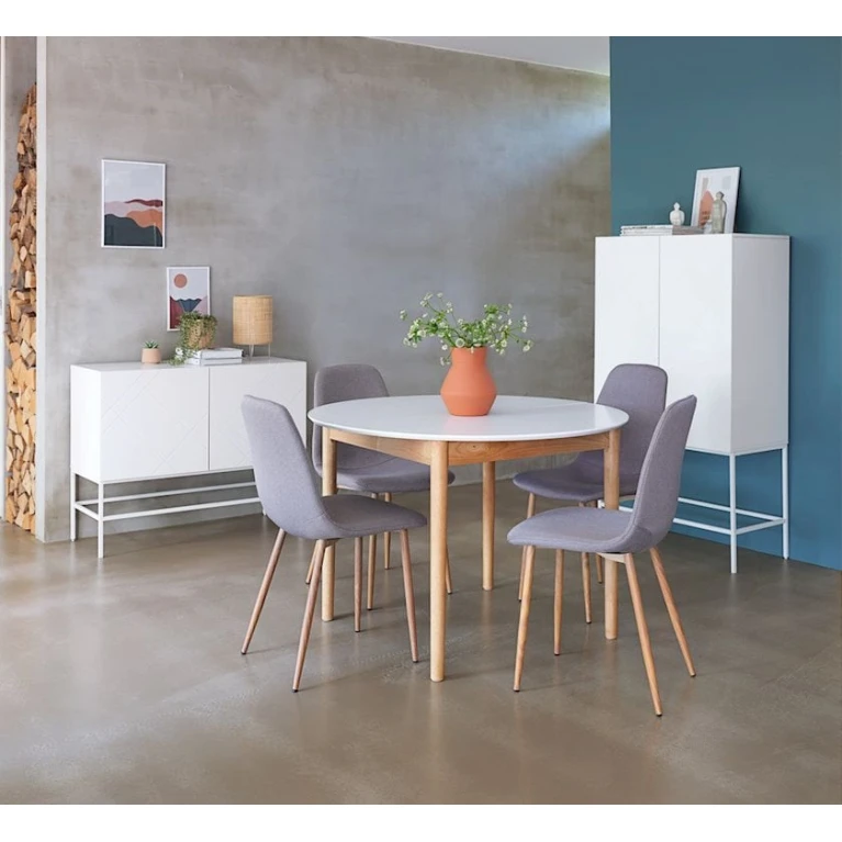 Обеденный стол JYSK Marstrand, 110x200x75 см, светло-коричневый/белый Обеденный стол JYSK Marstrand, 110x200x75 см, светло-коричневый/белый