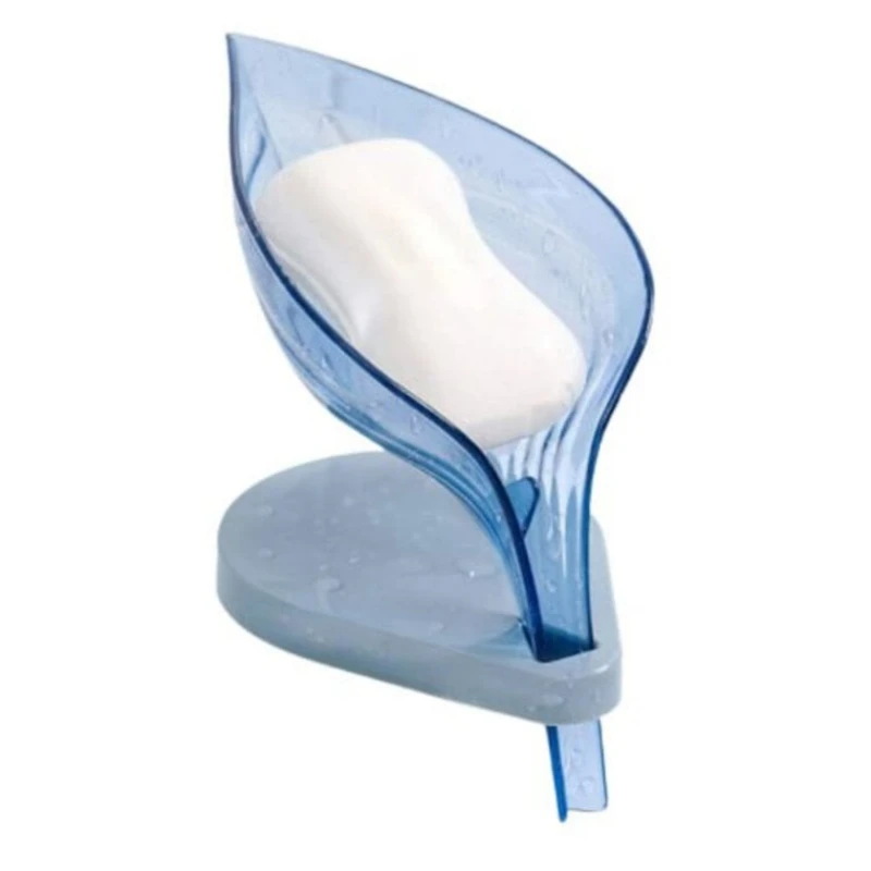 Мыльница Nepfaivy, 12х8.5 см, синий/прозрачный