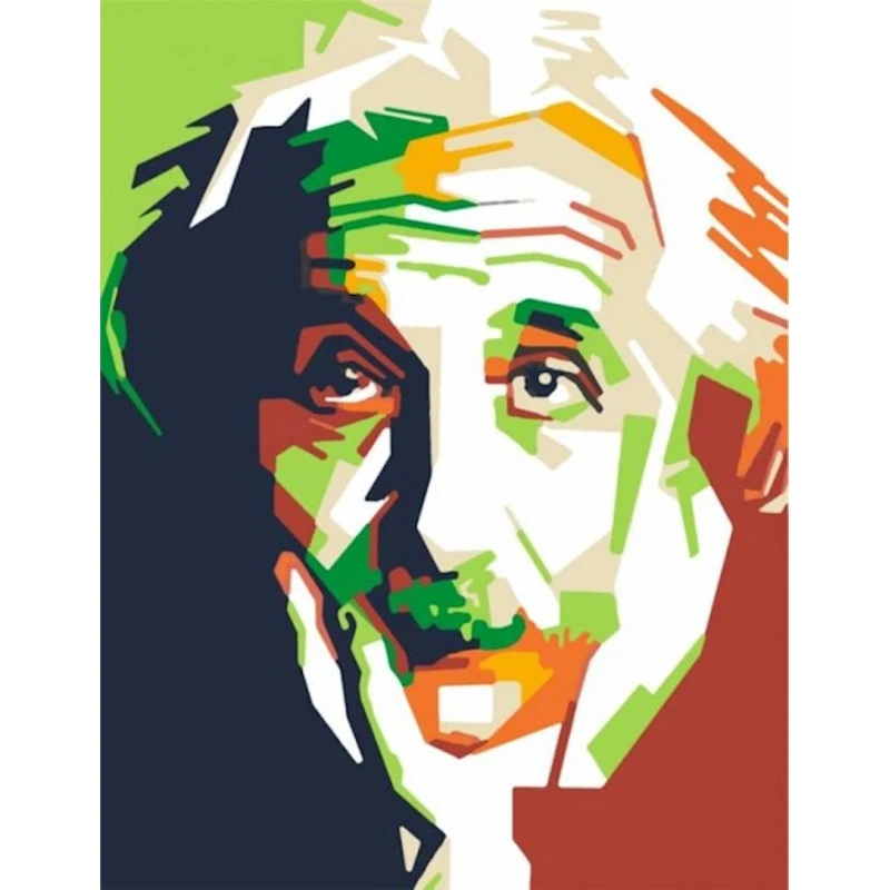 Nömrələr ilə akril rəsm Rosa Start Albert Eynşteyn, 35х45